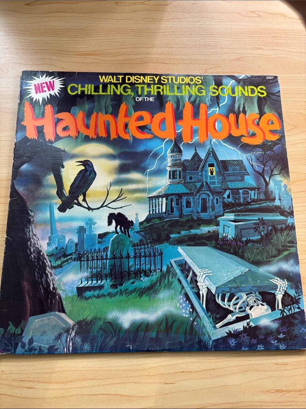 WALT DISNEY CHILLING THRILLING SOUNDS HAUNTED HOUSE 2507 LP VINYL RECORD